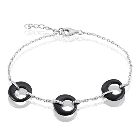 Bracelet Suzanne Argent Blanc Céramique Et Oxyde De Zirconium - Bracelets chaînes Femme | Marc Orian