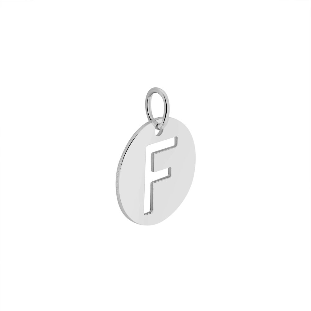 Pendentif Elio F Argent Blanc - Pendentifs Famille | Marc Orian