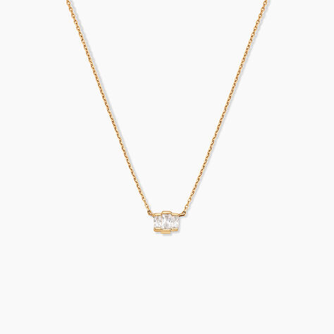 Collier Valentyne Plaque Or Jaune Oxyde De Zirconium - Colliers avec pierres Femme | Marc Orian