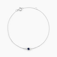 Bracelet Or Blanc Onora Saphir