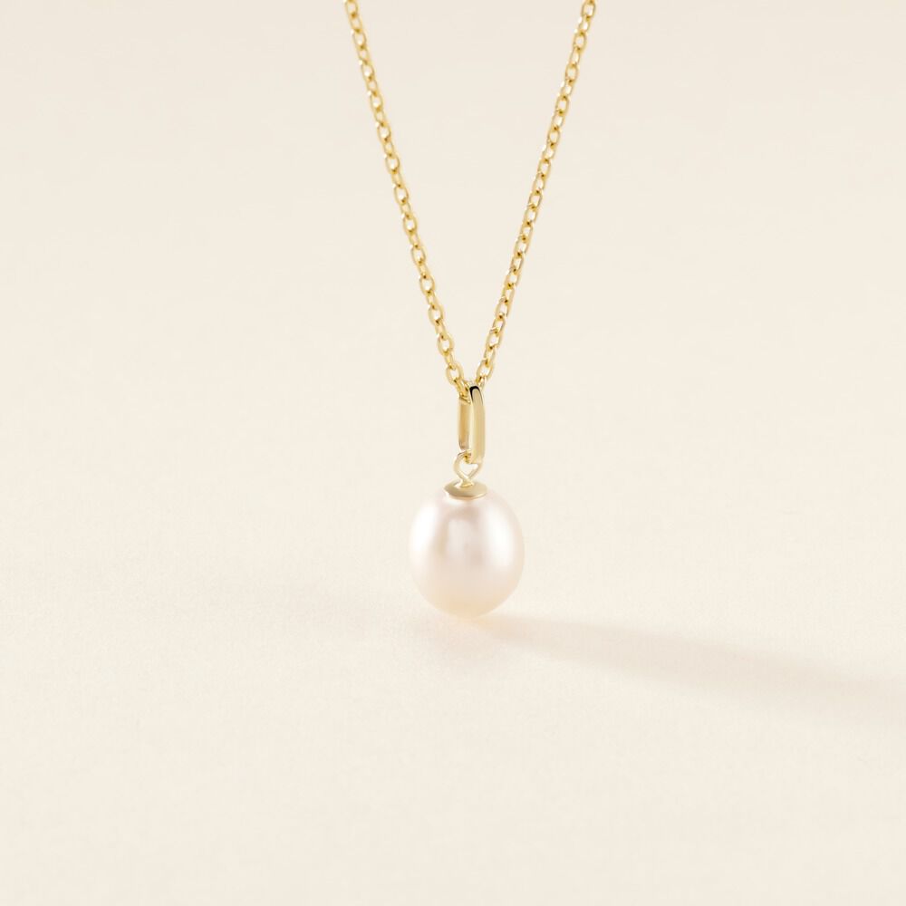 Pendentif Yoela Or Jaune Perle De Culture - Parures de mariage Femme | Marc Orian