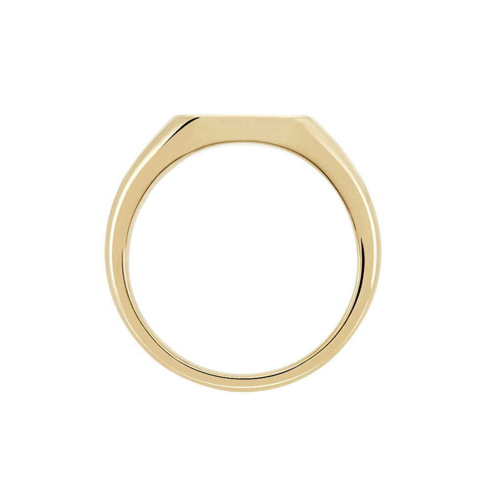 Chevalière Plaqué Or Jaune Steven Email Noir - Chevalières Homme | Marc Orian