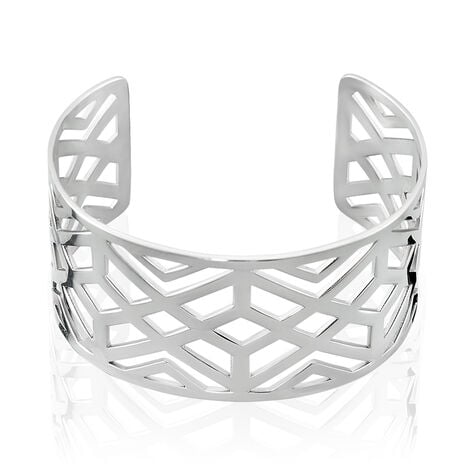 Bracelet Manchette Vlera Acier Blanc - Bijoux fantaisie Femme | Marc Orian