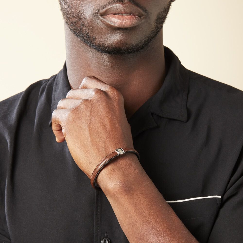 Bracelet Luciene Or Acier Bicolore - Bracelets cuir Homme | Marc Orian