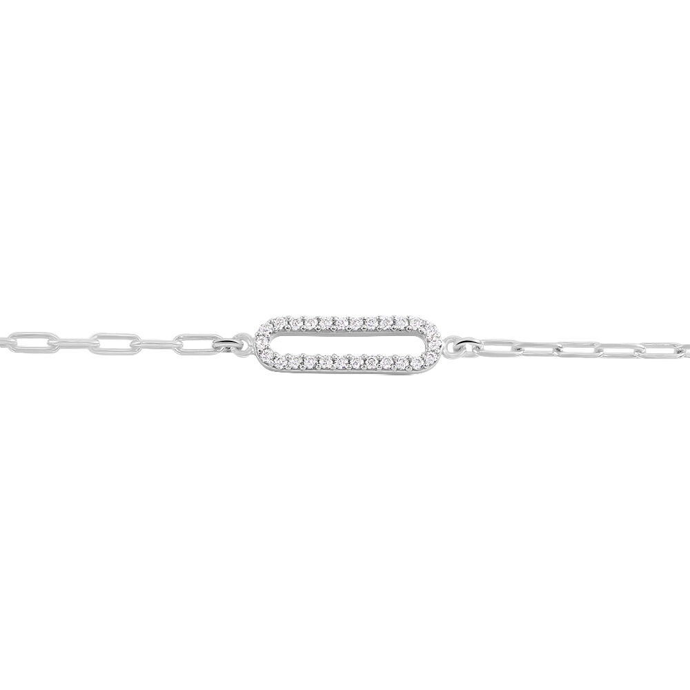 Bracelet Isabel Argent Blanc Oxyde De Zirconium - Bracelets chaînes Femme | Marc Orian