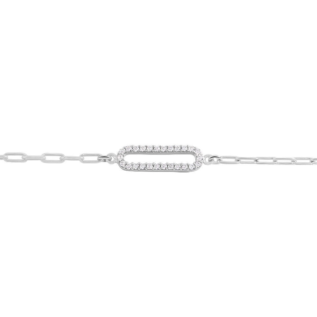Bracelet Isabel Argent Blanc Oxyde De Zirconium - Bracelets chaînes Femme | Marc Orian