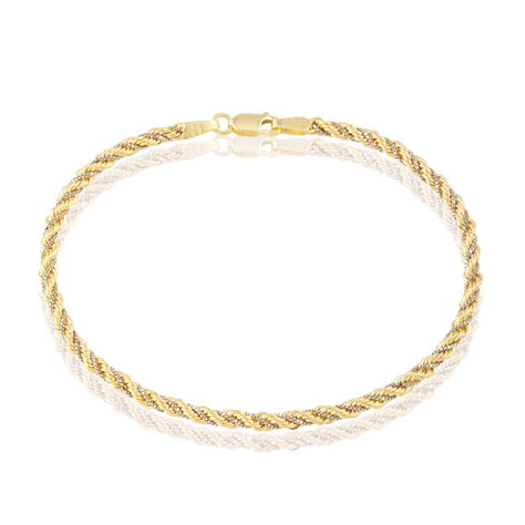 Bracelet Jerry Maille Corde Et Venitienne Or Bicolore - Bracelets mailles Femme | Marc Orian