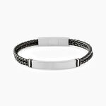 Bracelet Jourdan Cuir De Vache Noir - Bracelets cuir Homme | Marc Orian