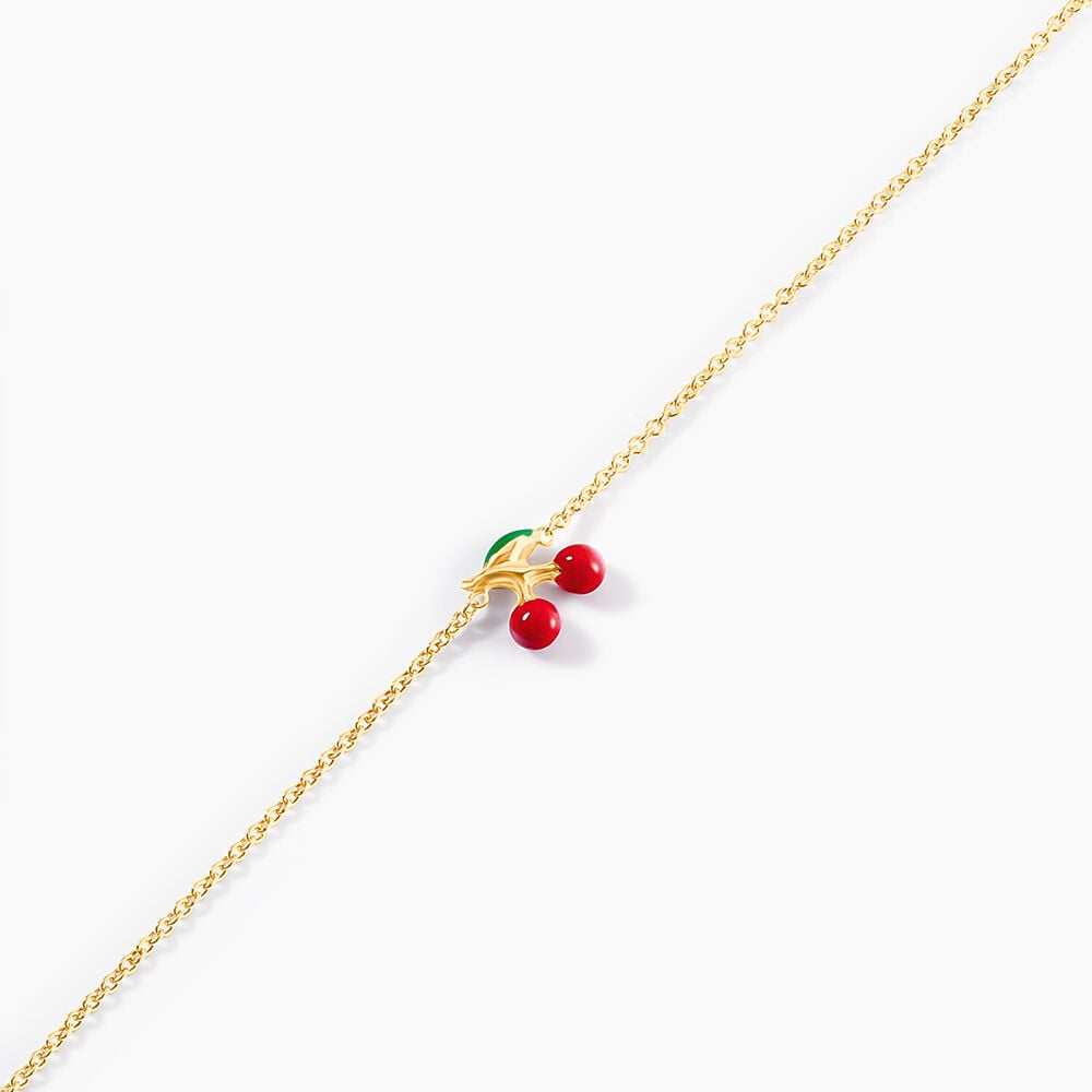 Bracelet Cherry Cerise Or Jaune - Bracelets cha&icirc;nes Enfant | Marc Orian
