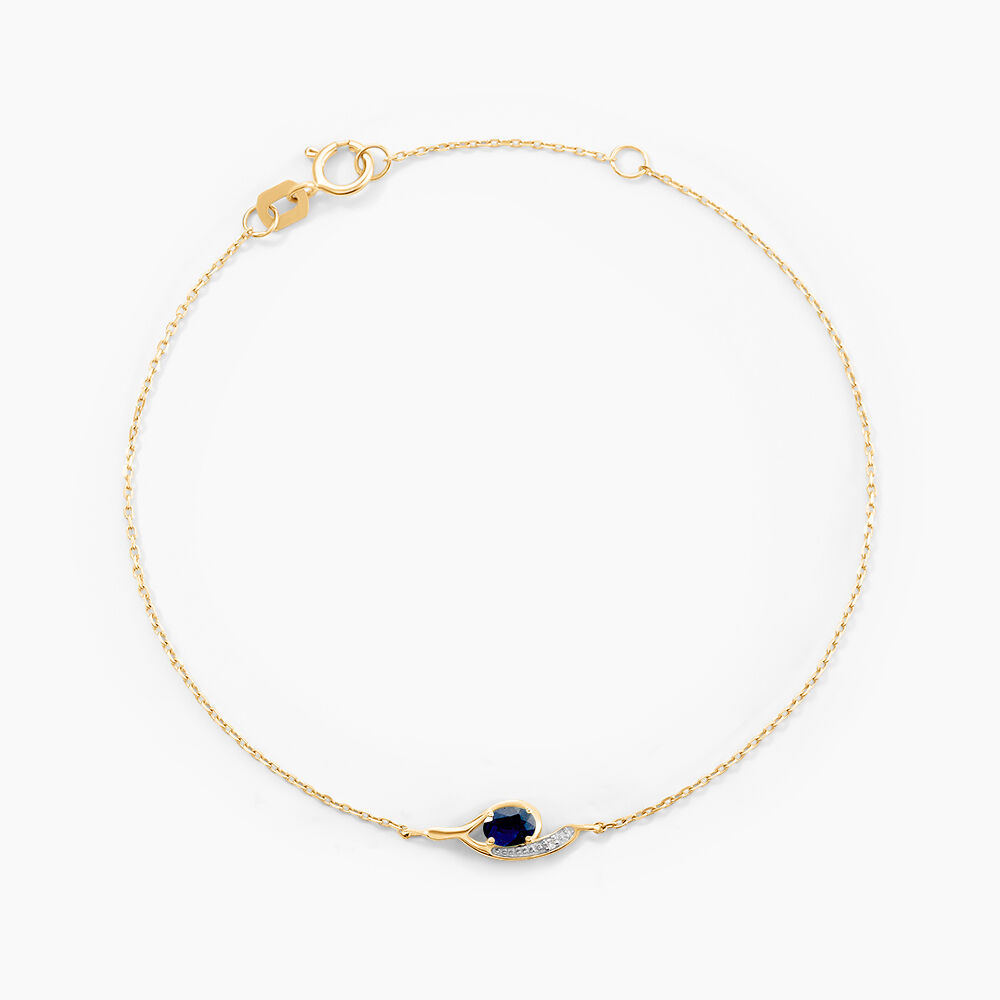 Bracelet Emotion Or Jaune Saphir Diamant - Bracelets cha&icirc;nes Femme | Marc Orian