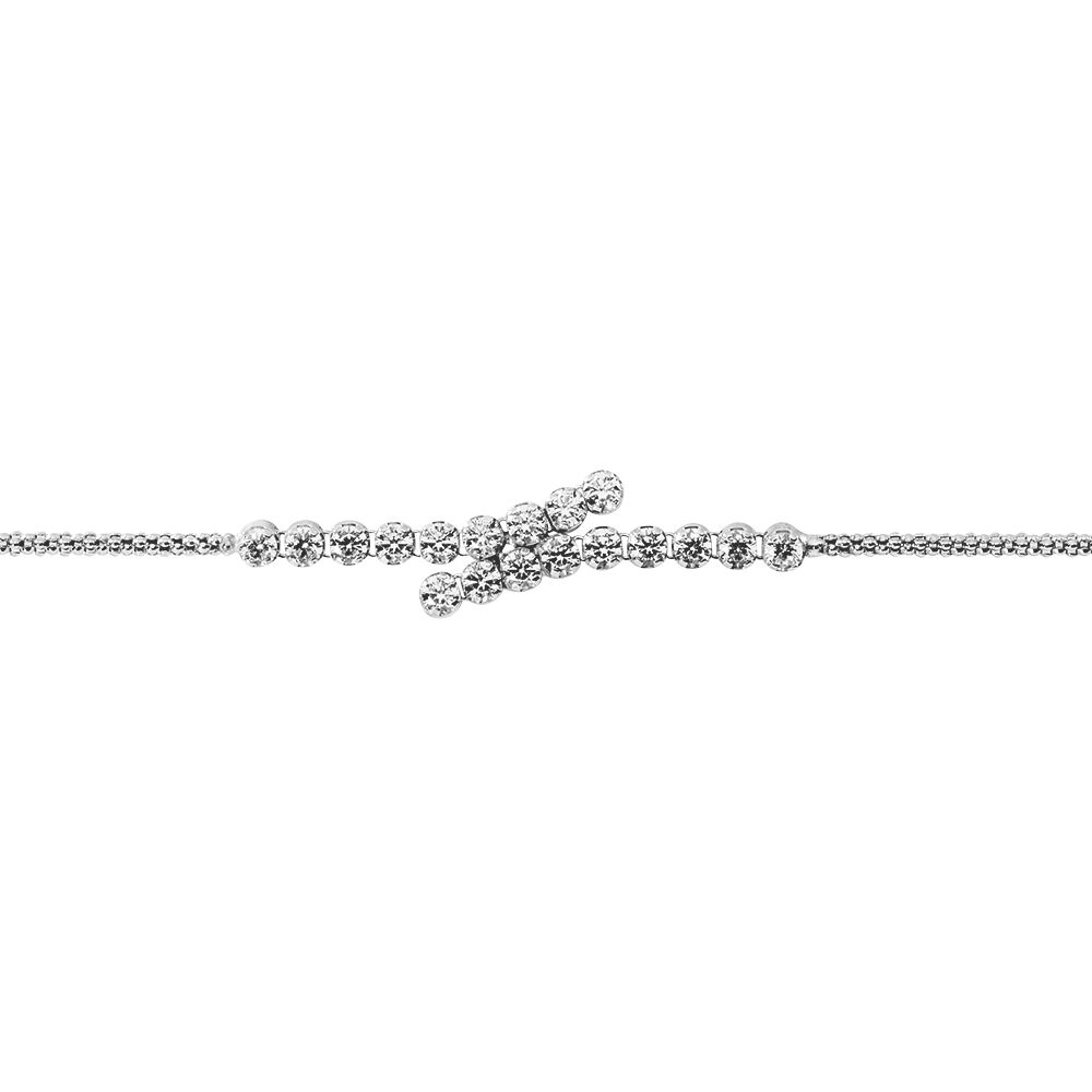 Bracelet Shirley Argent Blanc Oxyde De Zirconium - Bracelets chaînes Femme | Marc Orian