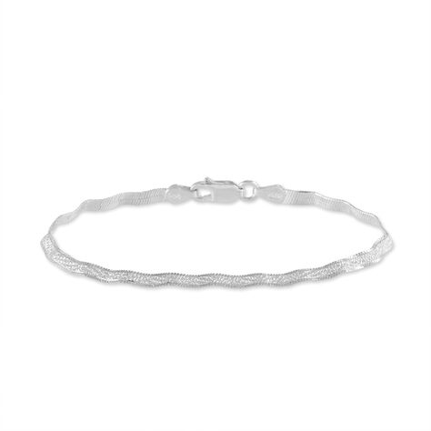 Bracelet Leonte Argent Blanc - Bracelets mailles Femme | Marc Orian