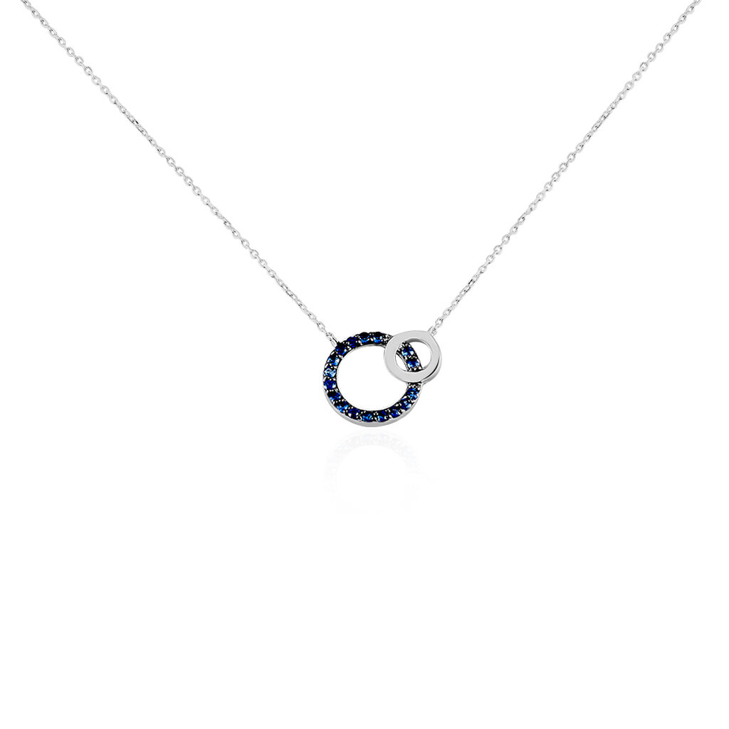 Collier Or Blanc Maybel Saphirs - Colliers Femme | Marc Orian