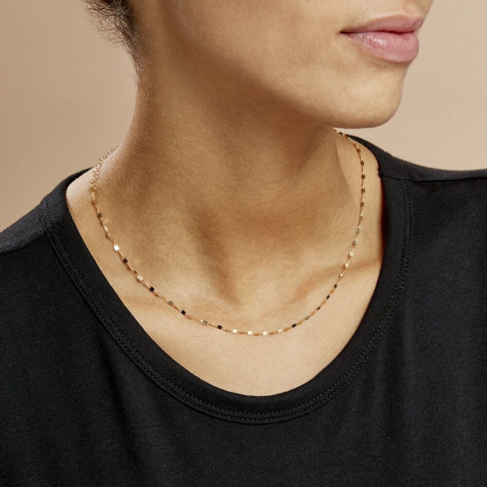 Chaîne Camelie Maille Lumina Or Jaune - Chaines Femme | Marc Orian