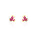 Boucles D'oreilles Puces Orchidea Or Jaune Diamant Et Rubis - Puces Femme | Marc Orian
