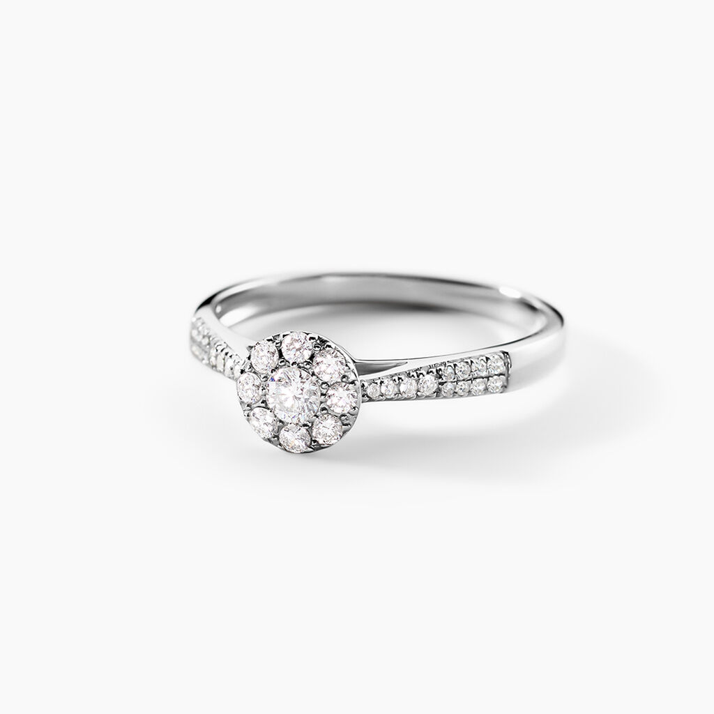 Bague Neptune Or Blanc Diamant - Solitaires Femme | Marc Orian