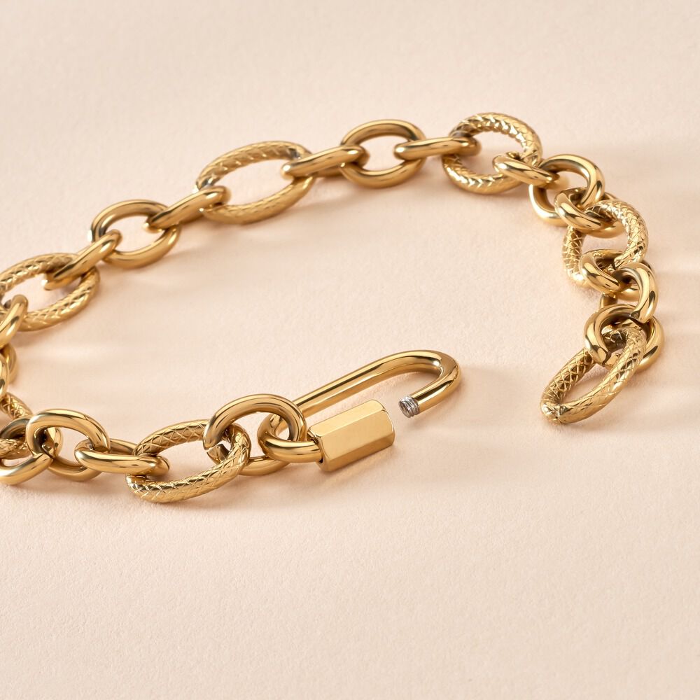 Bracelet Merrilyn Acier Doré - Bracelets chaînes Femme | Marc Orian