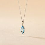 Collier Raquel Or Blanc Topaze - Colliers avec pierres Femme | Marc Orian