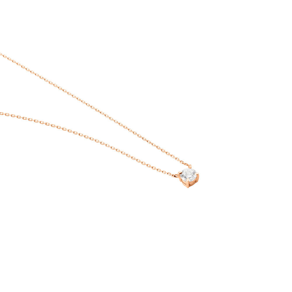 Collier Colby Or Rose Oxyde De Zirconium - Colliers solitaires Femme | Marc Orian