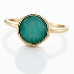 Bague Plaqu&eacute; Or Neassa Amazonite - Bijoux fantaisie Femme | Marc Orian
