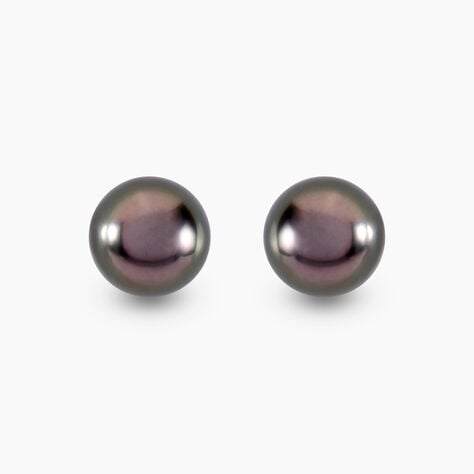 Boucles D'oreilles Puces Alper Or Jaune Perle De Culture De Tahiti - Boucles d'oreilles mariage Femme | Marc Orian