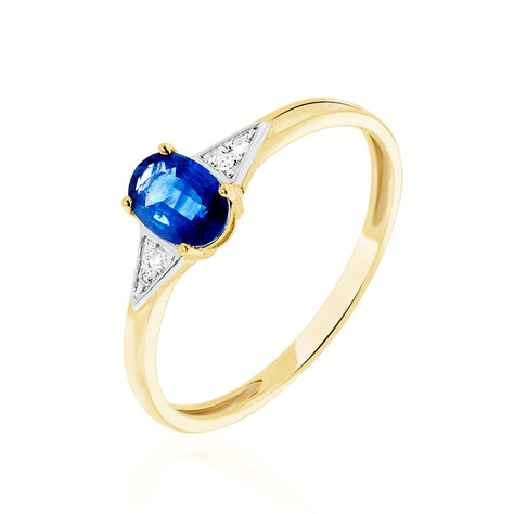 Bague Solitaire Ludmilla Or Jaune Saphir Et Diamant - Solitaires Femme | Marc Orian