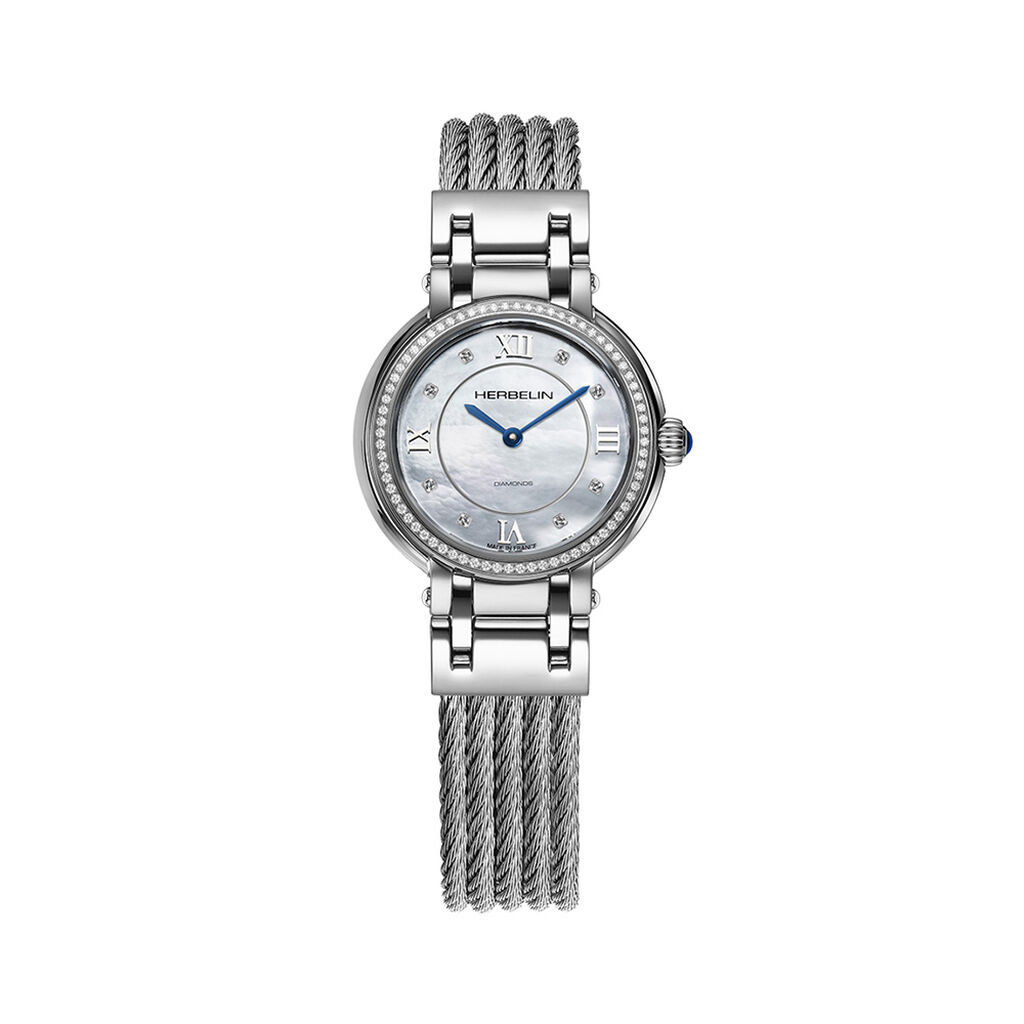Montre Herbelin Galet Nacre Blanche - Montres &eacute;tanches Femme | Marc Orian
