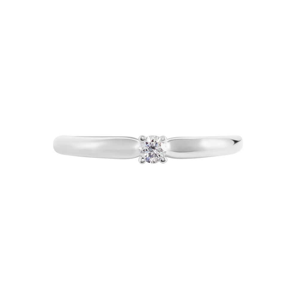 Bague Solitaire Flora Or Blanc Diamant - Solitaires Femme | Marc Orian