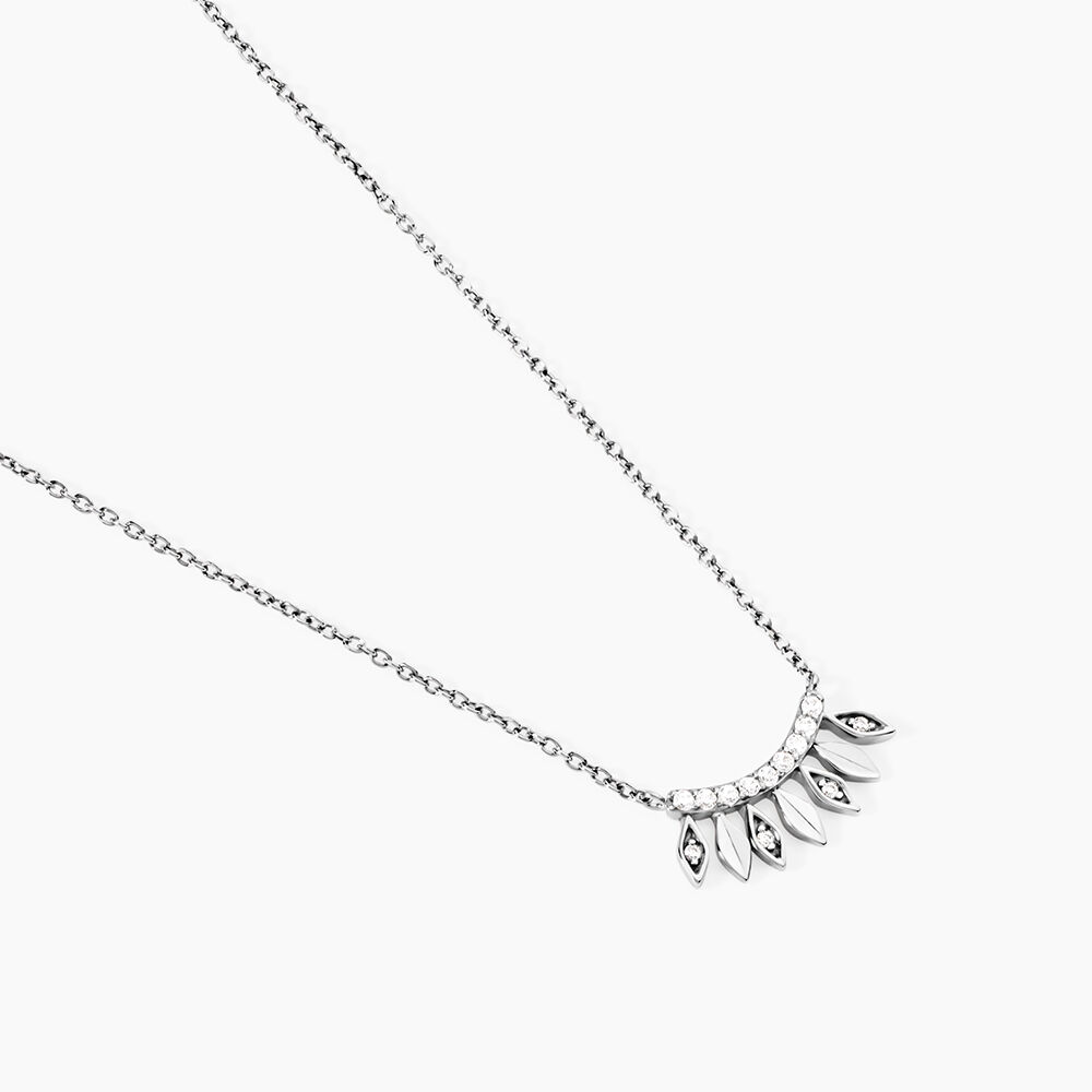 Collier Yannique Argent Blanc Oxyde De Zirconium - Colliers avec pierres Femme | Marc Orian