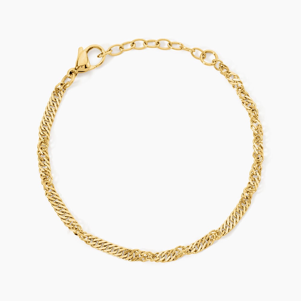 Bracelet Cinthia Acier Jaune - Bracelets mailles Femme | Marc Orian