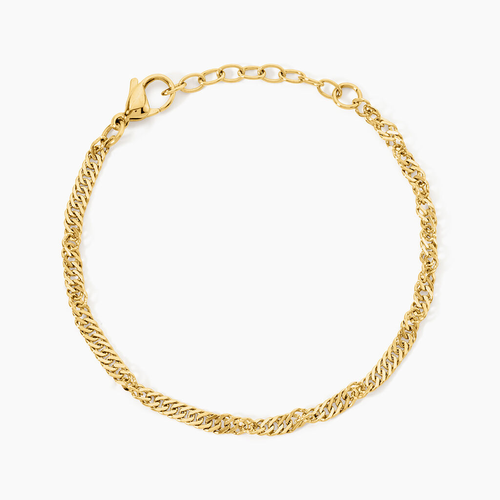 Bracelet Cinthia Acier Jaune - Bracelets mailles Femme | Marc Orian