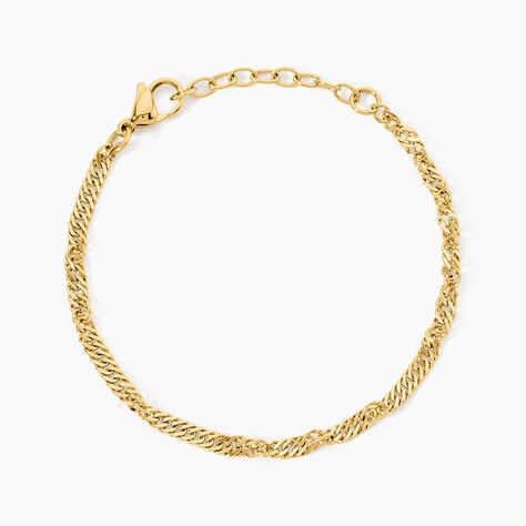 Bracelet Cinthia Acier Jaune - Bracelets mailles Femme | Marc Orian