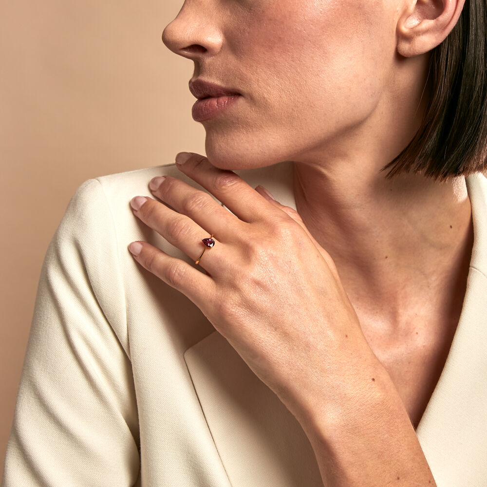 Bague Rhodolite Fever Or Jaune Rhodolite - Bagues avec pierre Femme | Marc Orian