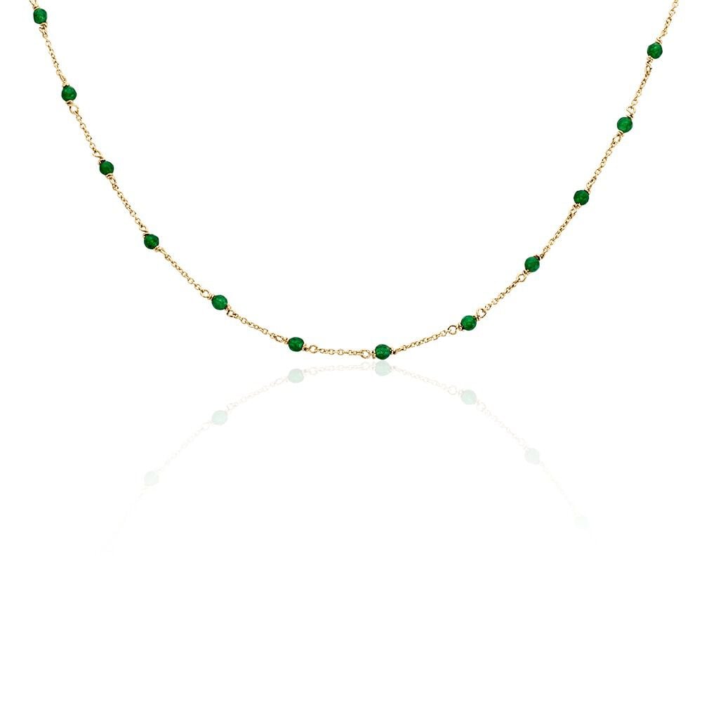 Collier Calliope Plaqu&eacute; Or Dor&eacute; Agate - Colliers avec pierres Femme | Marc Orian