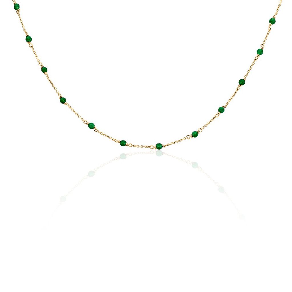 Collier Calliope Plaqu&eacute; Or Dor&eacute; Agate - Colliers avec pierres Femme | Marc Orian