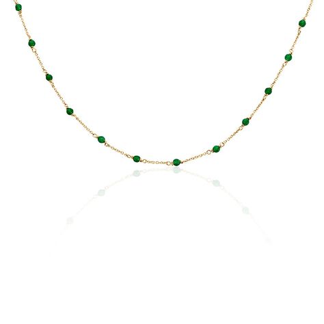 Collier Calliope Plaqu&eacute; Or Dor&eacute; Agate - Colliers avec pierres Femme | Marc Orian