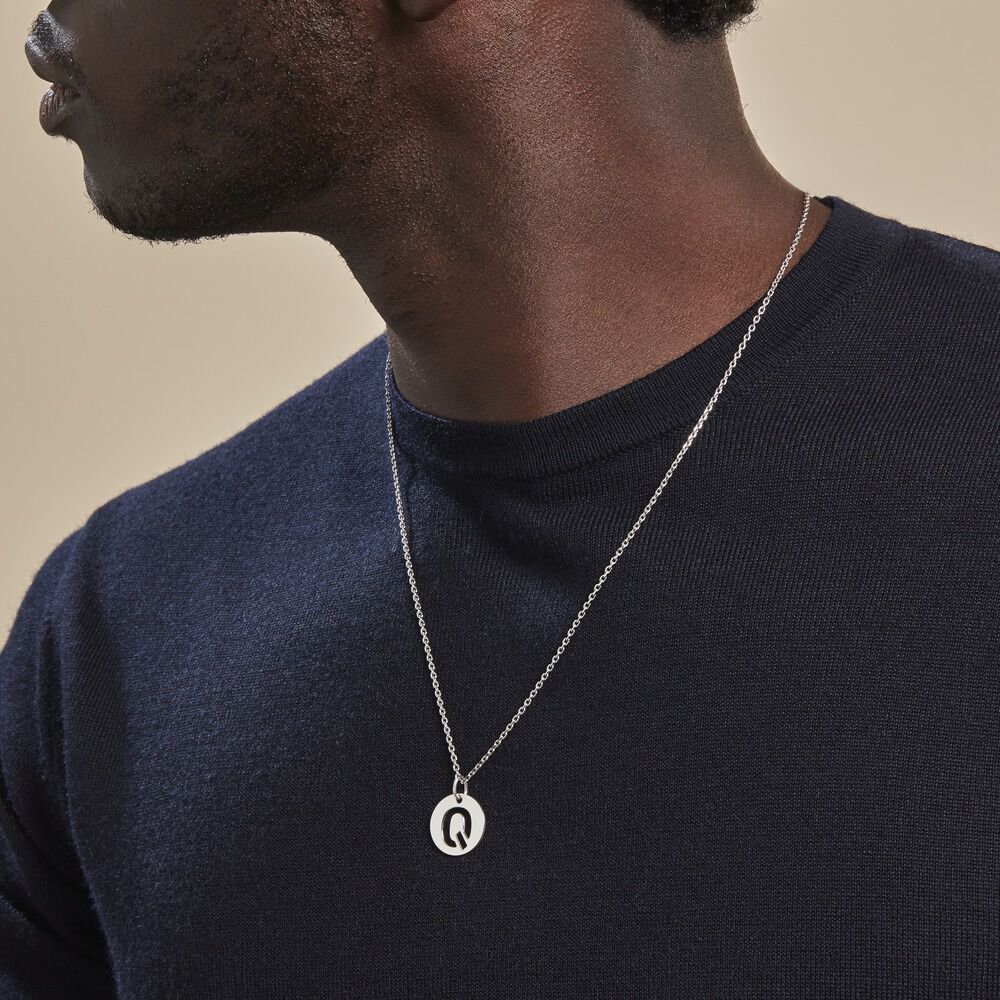 Pendentif Elio Q Argent Blanc - Pendentifs Famille | Marc Orian