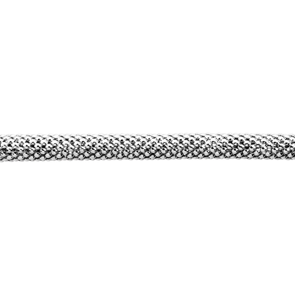Bracelet Nahila Maille Popcorn Argent Blanc - Bracelets mailles Femme | Marc Orian