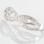 Bague Vaguelette Or Blanc Diamant - Parures de mariage Femme | Marc Orian