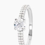Bague Dayna Or Blanc Oxyde De Zirconium - Solitaires Femme | Marc Orian