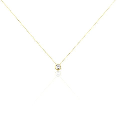 Collier Columbine Or Jaune Oxyde De Zirconium Blanc - Colliers avec pierres Femme | Marc Orian
