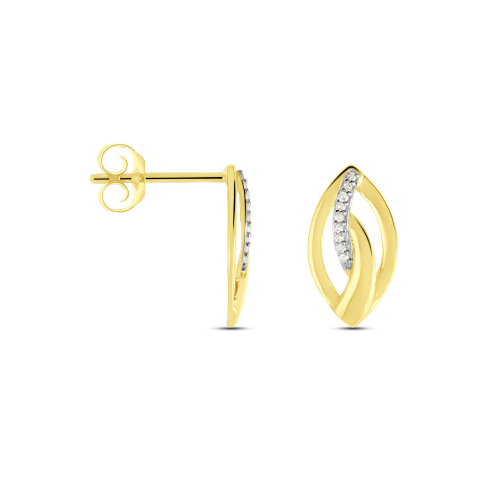 Boucles D'oreilles Or Jaune Sven Diamant -  Femme | Marc Orian