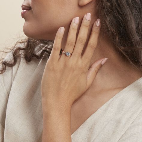 Bague Solitaire Micheline Or Bicolore Oxyde De Zirconium - Bagues Solitaire Femme | Marc Orian