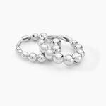 Cr&eacute;oles Safana Argent Blanc - Cr&eacute;oles Femme | Marc Orian