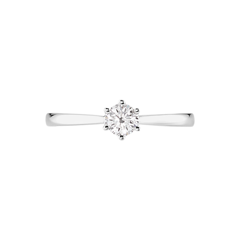 Bague Solitaire Athena Or Blanc Diamant - Solitaires Femme | Marc Orian