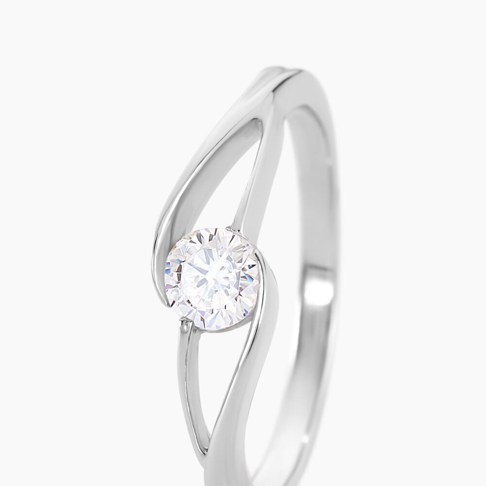 Bague Lysie Argent Blanc Oxyde De Zirconium - Solitaires Femme | Marc Orian