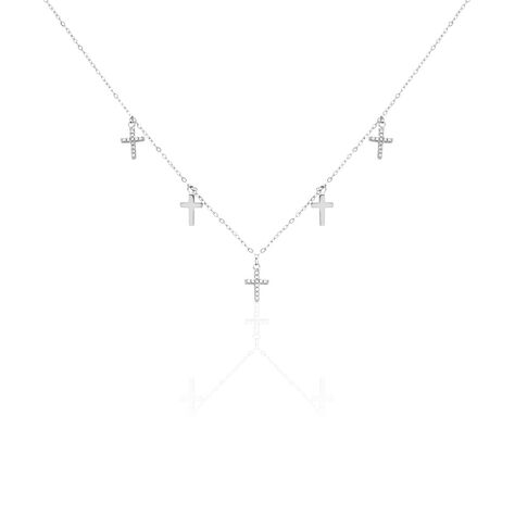 Collier Ivah Argent Blanc Oxyde De Zirconium - Colliers avec pierres Femme | Marc Orian