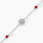 Bracelet Umah Argent Blanc Corail Oxyde De Zirconium - Bracelets Medailles Femme | Marc Orian