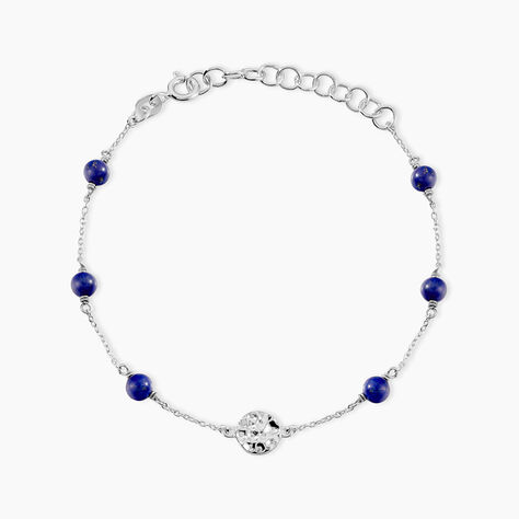 Bracelet Argent Kutrun Lapis Lazuli - Bracelets Medailles Femme | Marc Orian