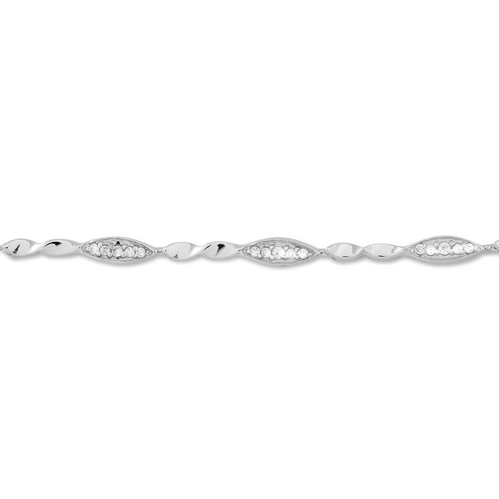 Bracelet Evy Argent Blanc Oxyde De Zirconium - Bracelets chaînes Femme | Marc Orian